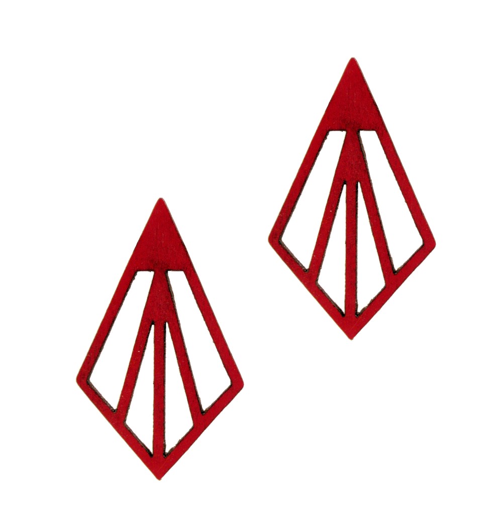 Σκουλαρίκια Arrow in Red Tulip