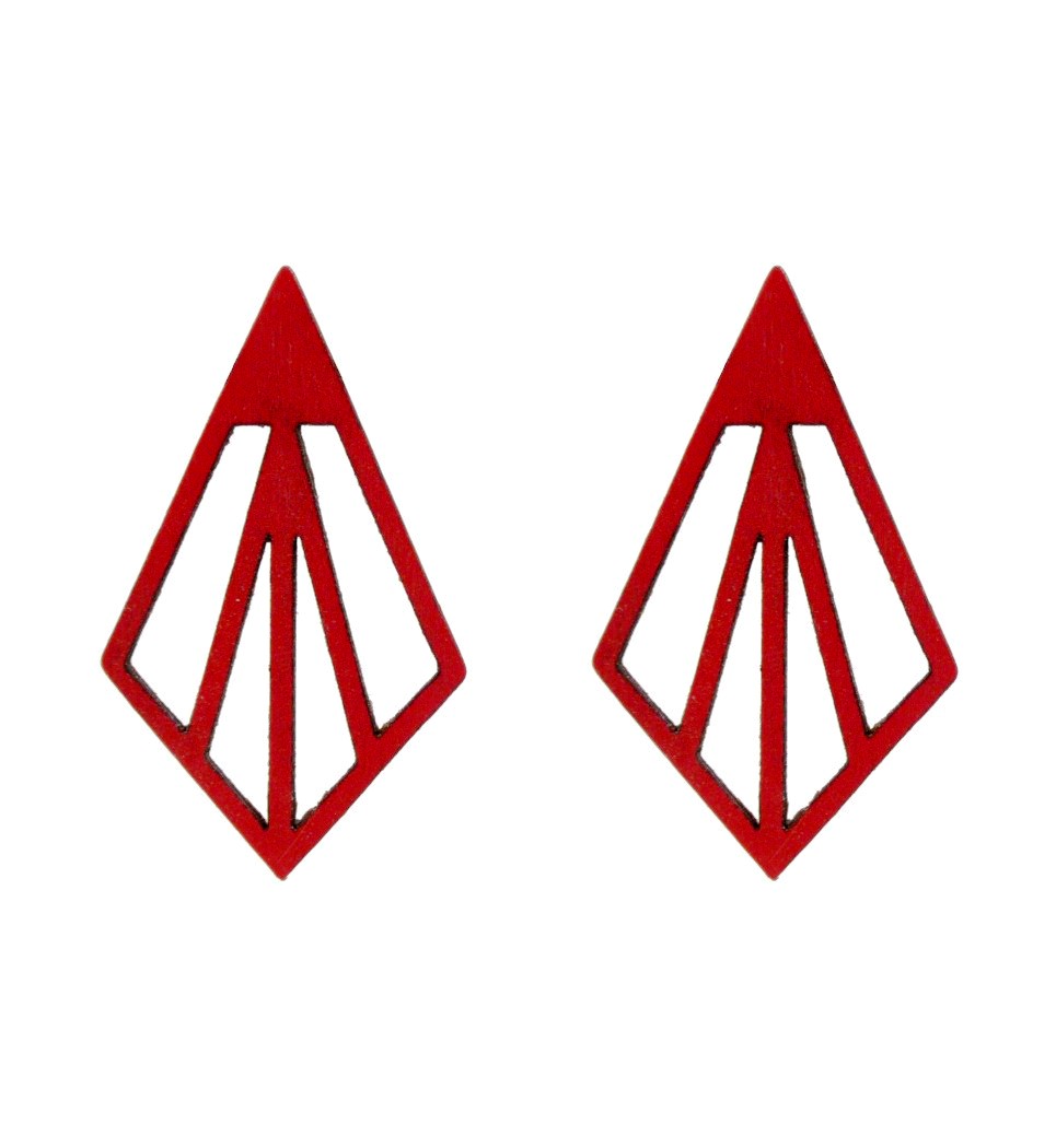 Σκουλαρίκια Arrow in Red Tulip