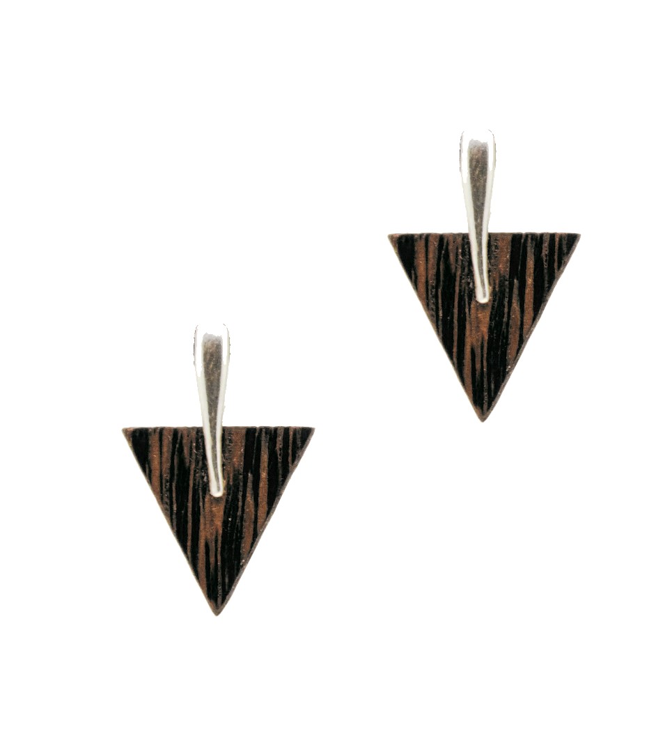 Σκουλαρίκια Little Tria in Wenge