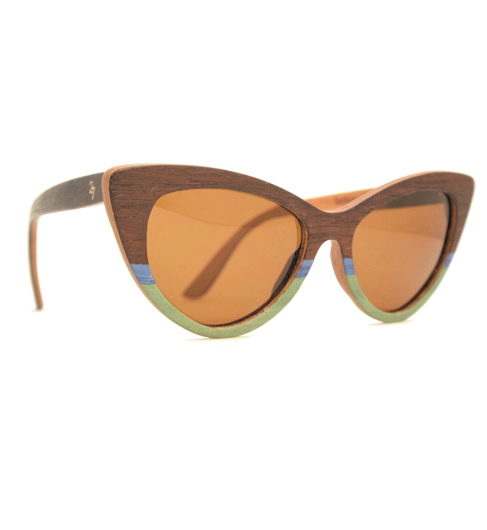 Ξύλινα Γυαλιά Rita in Rosewood and Colors