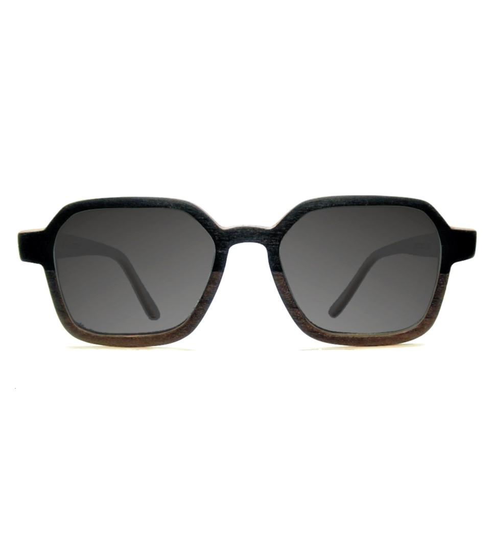 Ξύλινα Γυαλιά Gerber in Black and Grey Tulip