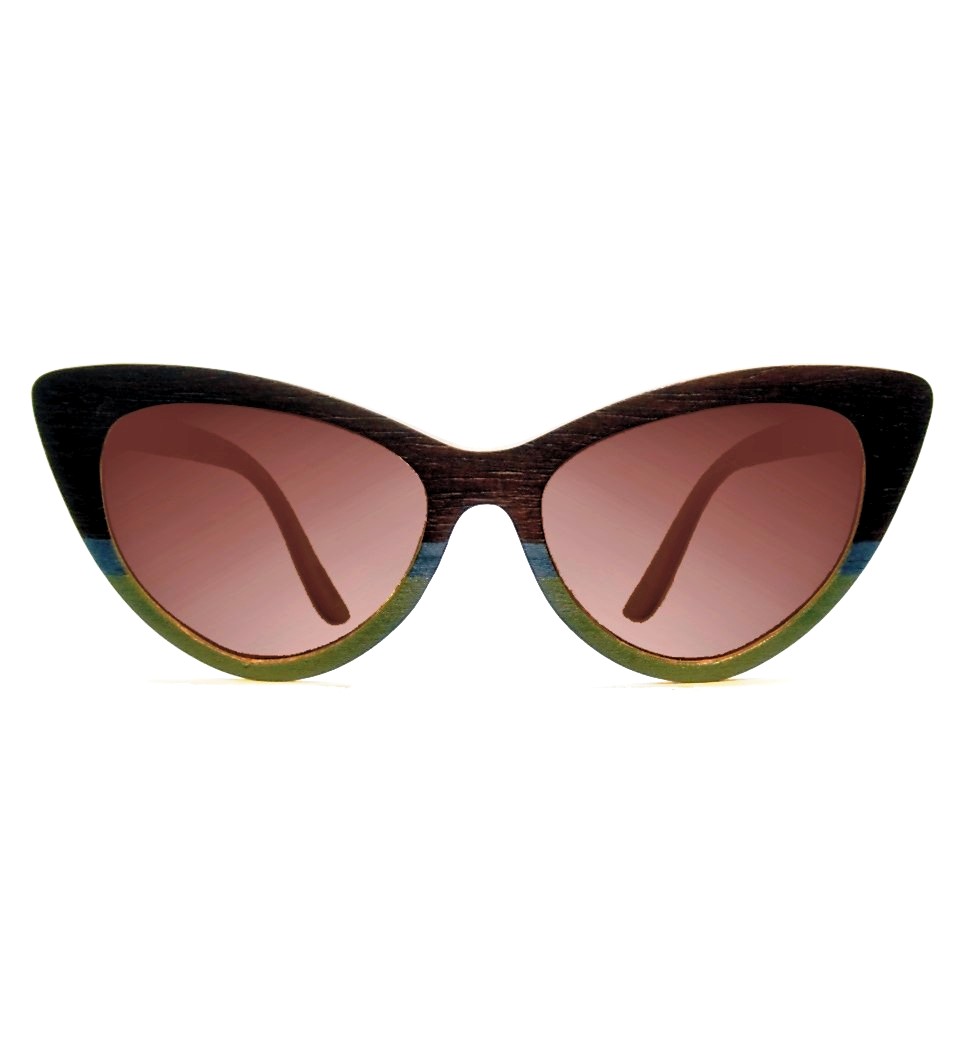 Ξύλινα Γυαλιά Rita in Rosewood and Colors