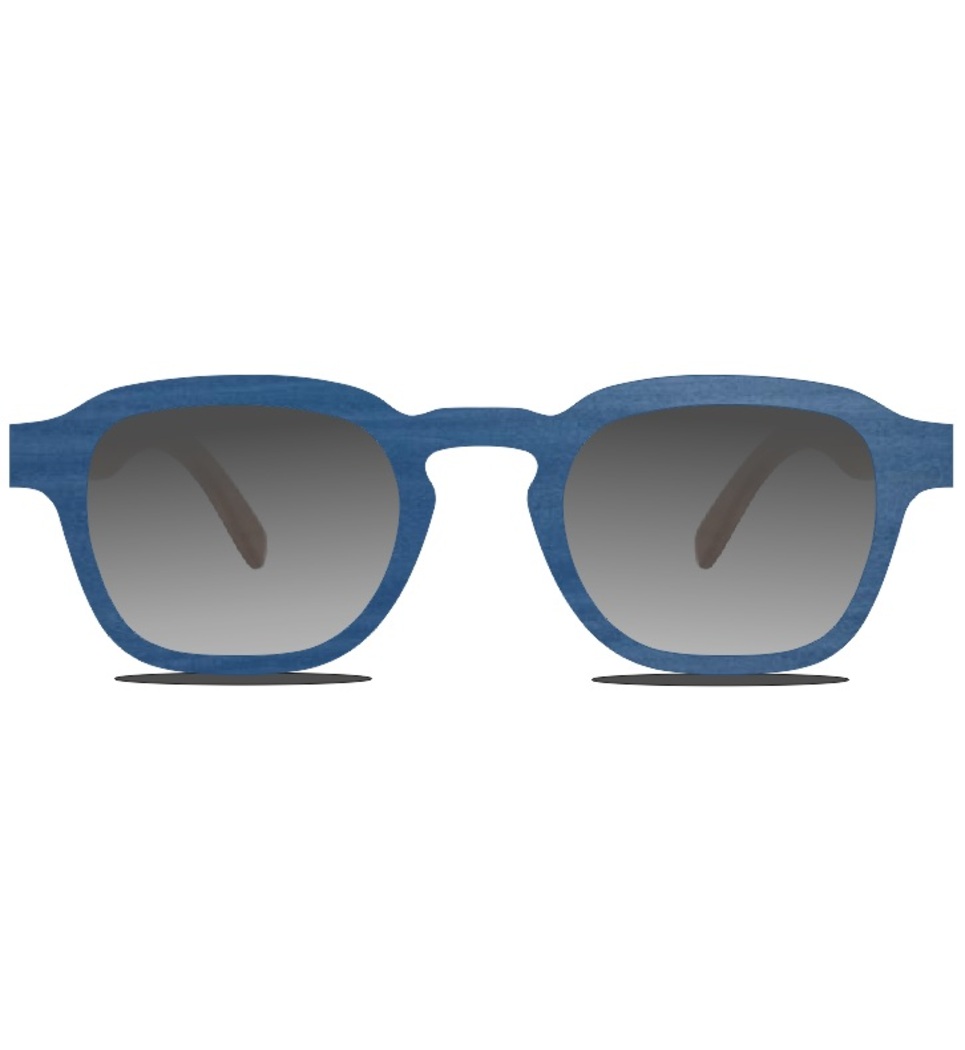 Ξύλινα Γυαλιά Louis in Blue Tulip