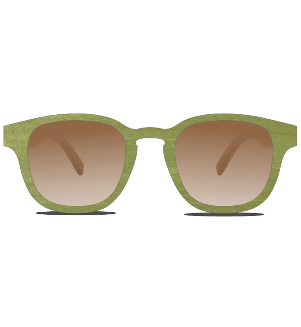 Ξύλινα Γυαλιά Leo in Green Tulip