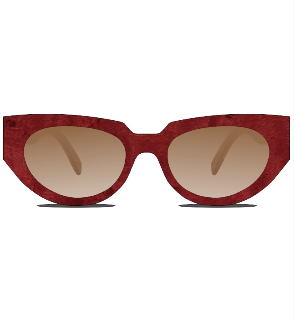 Ξύλινα Γυαλιά Brigitte in Red Aer